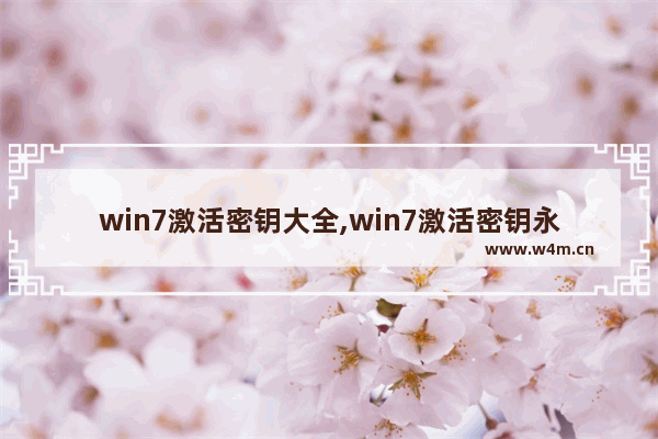 win7激活密钥大全,win7激活密钥永久激活码