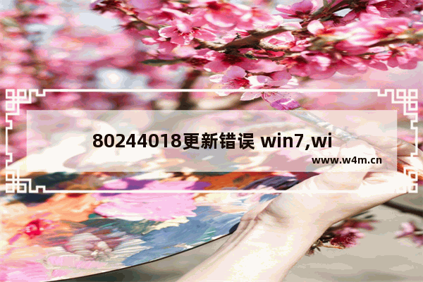 80244018更新错误 win7,win7更新错误8024400A