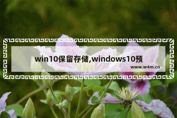 win10保留存储,windows10预留存储空间