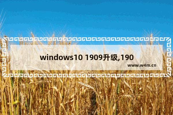 windows10 1909升级,1903系统怎么升级1909