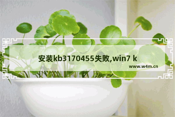 安装kb3170455失败,win7 kb4535102安装失败