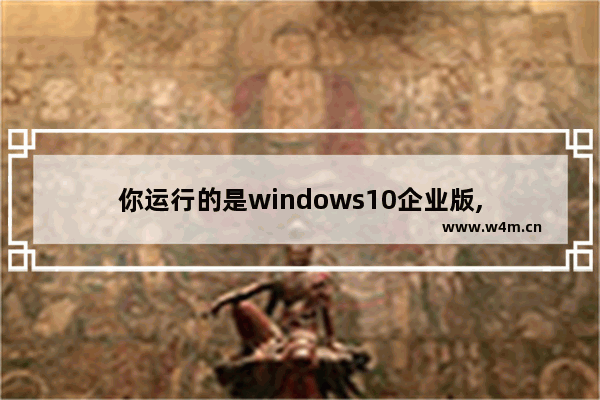 你运行的是windows10企业版,