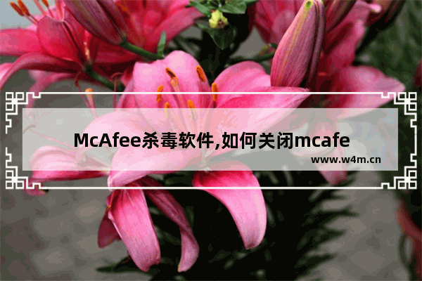 McAfee杀毒软件,如何关闭mcafee杀毒软件