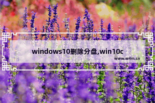 windows10删除分盘,win10c盘分盘错了怎么删掉_1