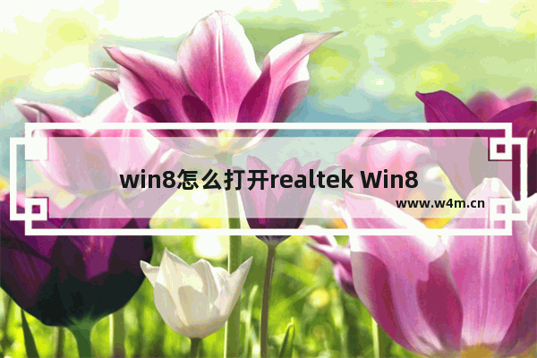 win8怎么打开realtek Win8如何开启Realtek