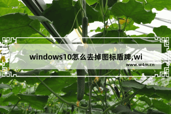 windows10怎么去掉图标盾牌,win10如何去掉图标上的盾牌