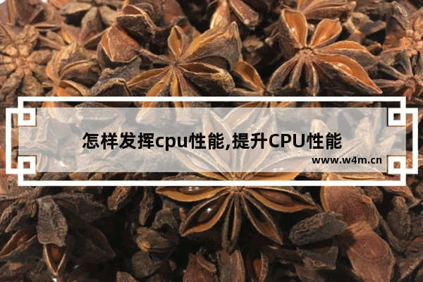 怎样发挥cpu性能,提升CPU性能