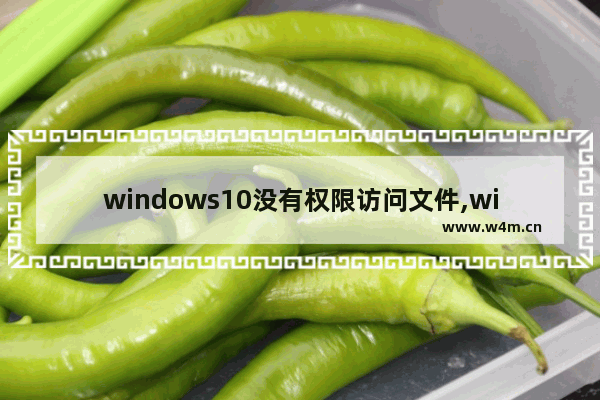 windows10没有权限访问文件,windows10访问文件夹没有权限