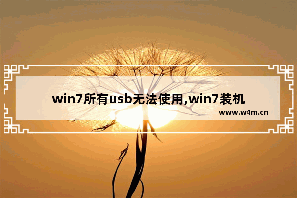 win7所有usb无法使用,win7装机后usb不能用