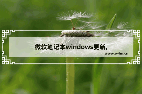 微软笔记本windows更新,