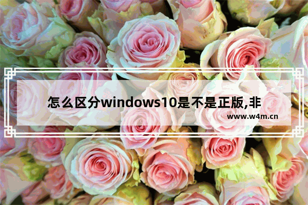 怎么区分windows10是不是正版,非正版win10有什么差别