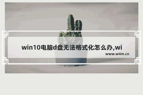 win10电脑d盘无法格式化怎么办,windows无法完成格式化d盘