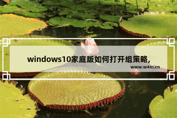 windows10家庭版如何打开组策略,window10如何打开组策略编辑器