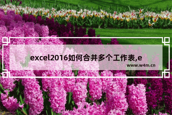 excel2016如何合并多个工作表,excel多张工作表合并