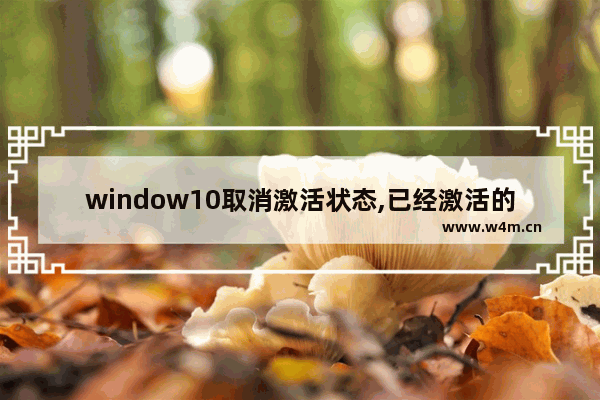 window10取消激活状态,已经激活的windows10怎么取消