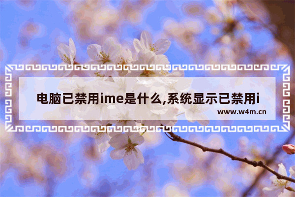 电脑已禁用ime是什么,系统显示已禁用ime