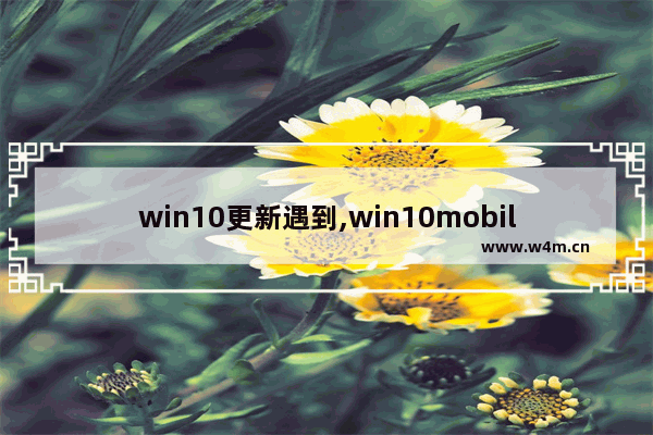 win10更新遇到,win10mobile更新出错