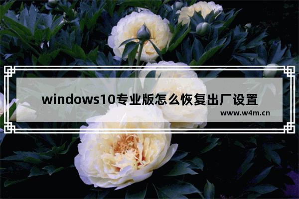 windows10专业版怎么恢复出厂设置,电脑恢复出厂设置win8.1