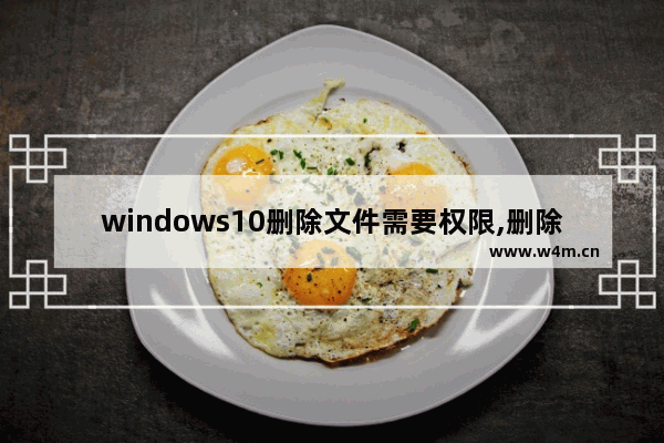 windows10删除文件需要权限,删除文件需要权限才能执行