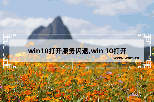 win10打开服务闪退,win 10打开软件闪退