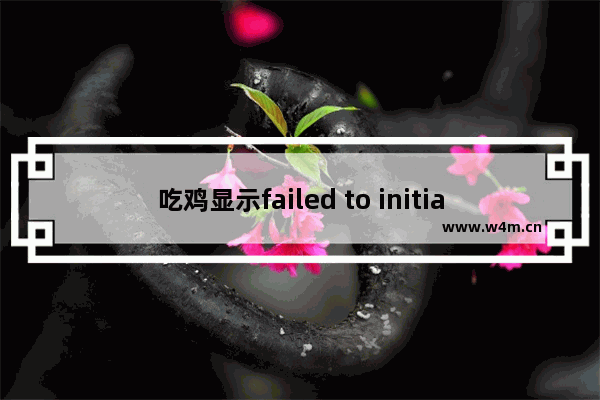 吃鸡显示failed to initialize steam,failed to initialize steam是什么意思