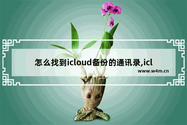 怎么找到icloud备份的通讯录,icloud里面通讯录备份怎么导出