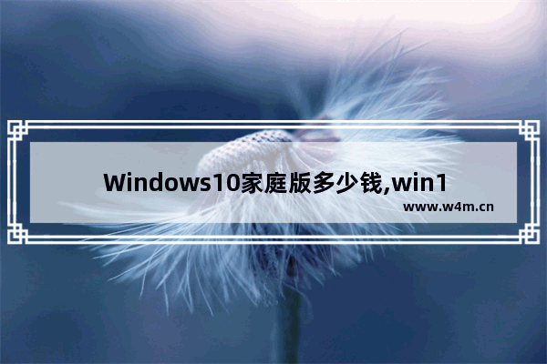 Windows10家庭版多少钱,win10家庭中文版正版多少钱