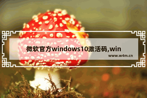 微软官方windows10激活码,win10激活码