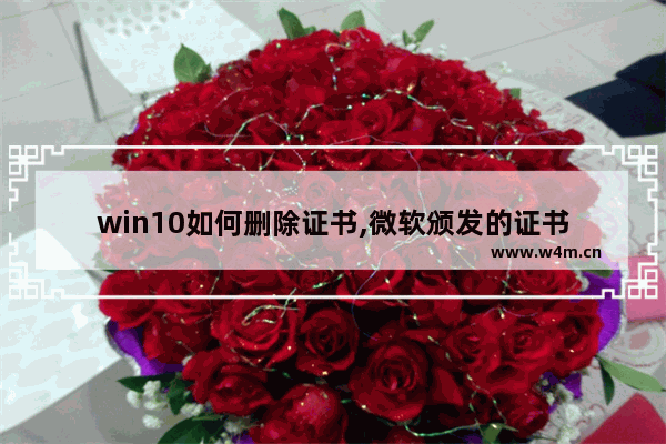 win10如何删除证书,微软颁发的证书