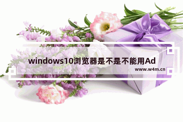 windows10浏览器是不是不能用Adobe Flash,浏览器包含最新版本的内置adobe flash player