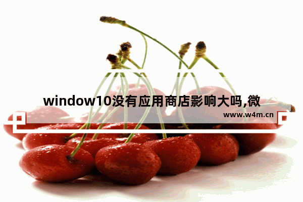 window10没有应用商店影响大吗,微软应用商店为什么软件少