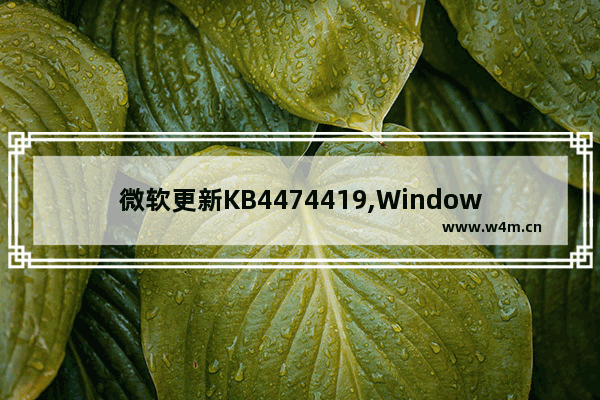 微软更新KB4474419,Windows 7补丁Microsoft Update KB 2670838