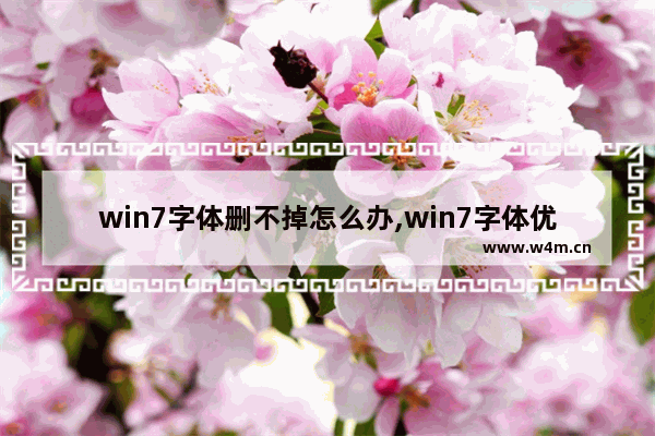 win7字体删不掉怎么办,win7字体优化