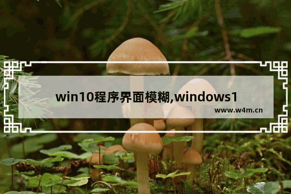 win10程序界面模糊,windows10应用模糊