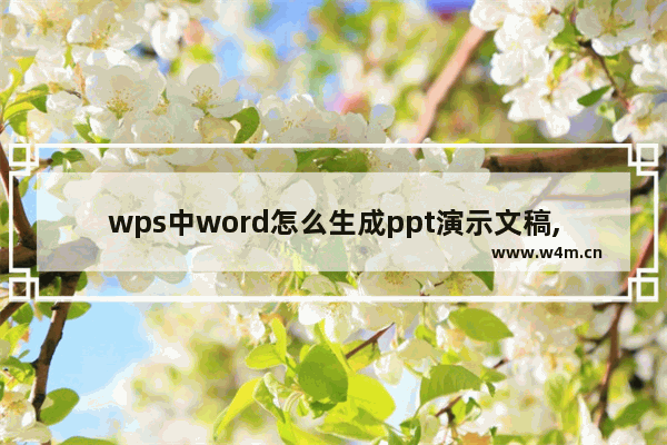 wps中word怎么生成ppt演示文稿,如何在wps里面制作ppt文稿