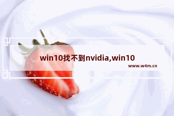 win10找不到nvidia,win10显示驱动程序错误