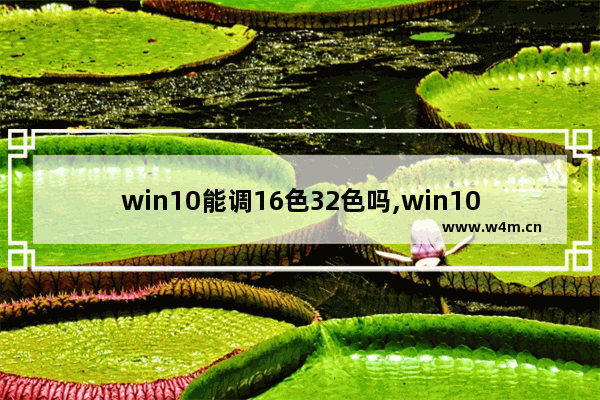 win10能调16色32色吗,win10怎么设置16色