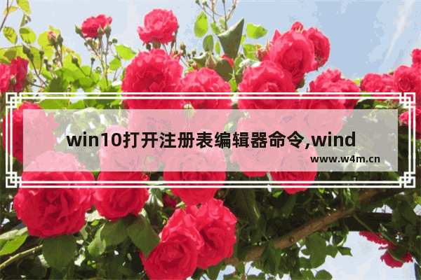 win10打开注册表编辑器命令,windows10注册表编辑器