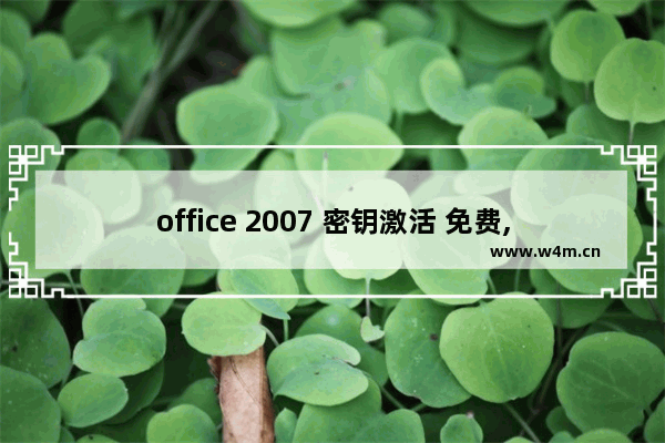 office 2007 密钥激活 免费,Office2007激活码