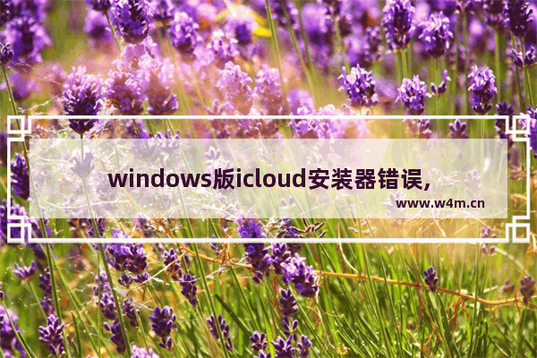 windows版icloud安装器错误,icloud安装错误怎么办