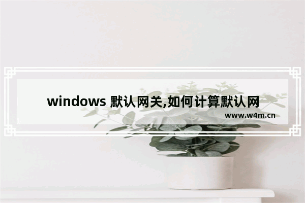 windows 默认网关,如何计算默认网关