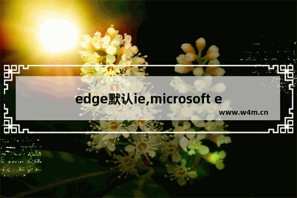 edge默认ie,microsoft edge设置为ie浏览器