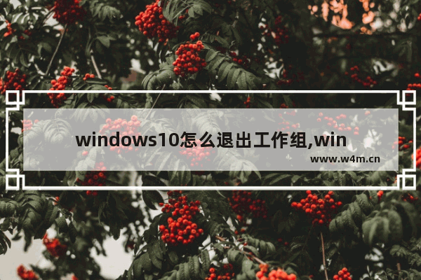 windows10怎么退出工作组,win10如何退出组织