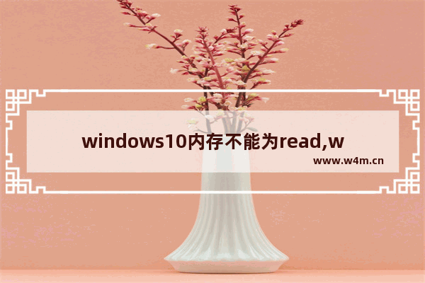 windows10内存不能为read,windows该内存不能为read