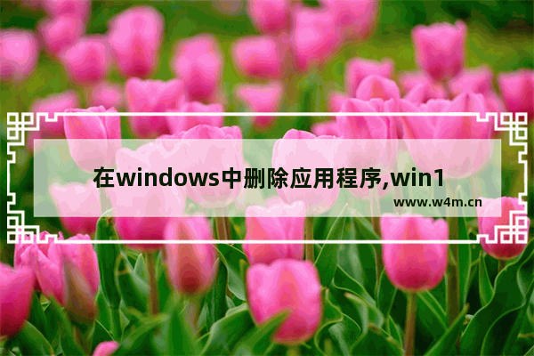 在windows中删除应用程序,win10可以删除的应用