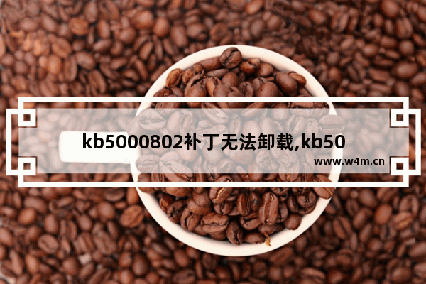 kb5000802补丁无法卸载,kb5000908补丁无法卸载