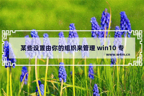 某些设置由你的组织来管理 win10 专业版,win10专业版某些设置由你的组织来管理如何去除