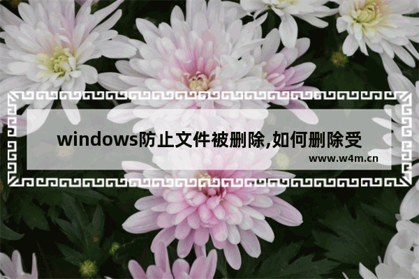 windows防止文件被删除,如何删除受保护的文件