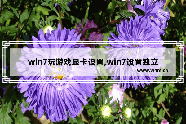 win7玩游戏显卡设置,win7设置独立显卡运行游戏