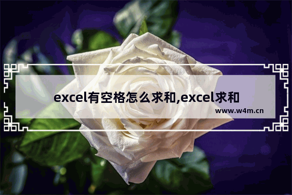 excel有空格怎么求和,excel求和结果在指定单元格